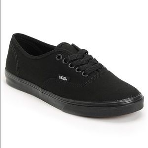 vans authentic lo pro canvas sneakers in all black